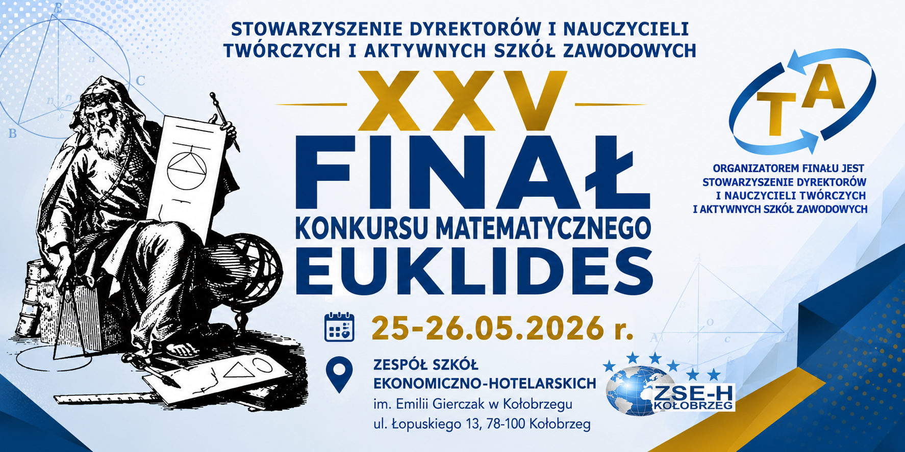 Harmonogram finału XXV Konkursu Matematycznego EUKLIDES